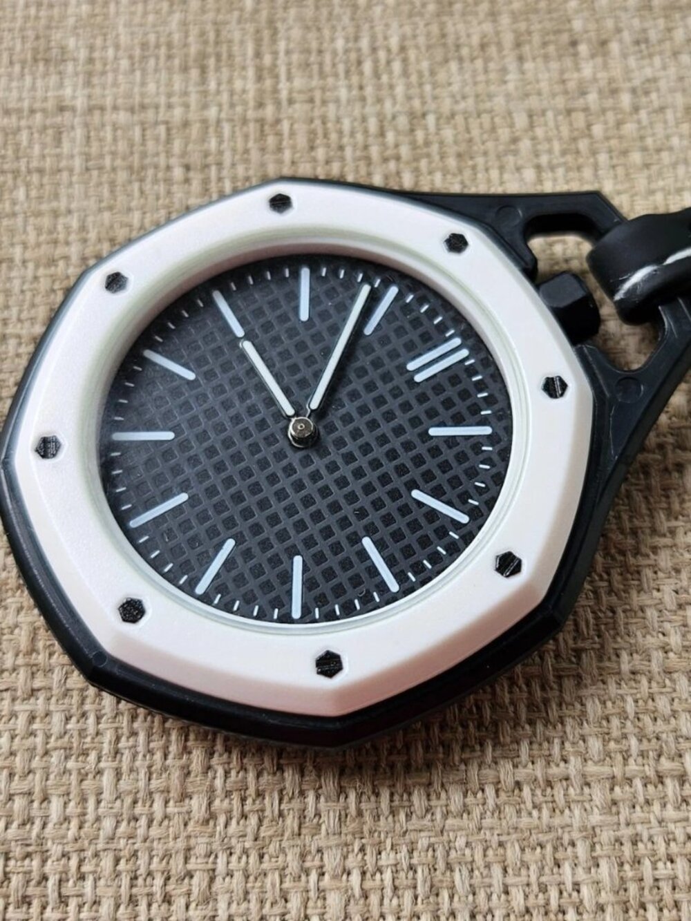 Fashion Pocket Watch Black Analog Qaurtz Hand Watch Black Face W/ Box